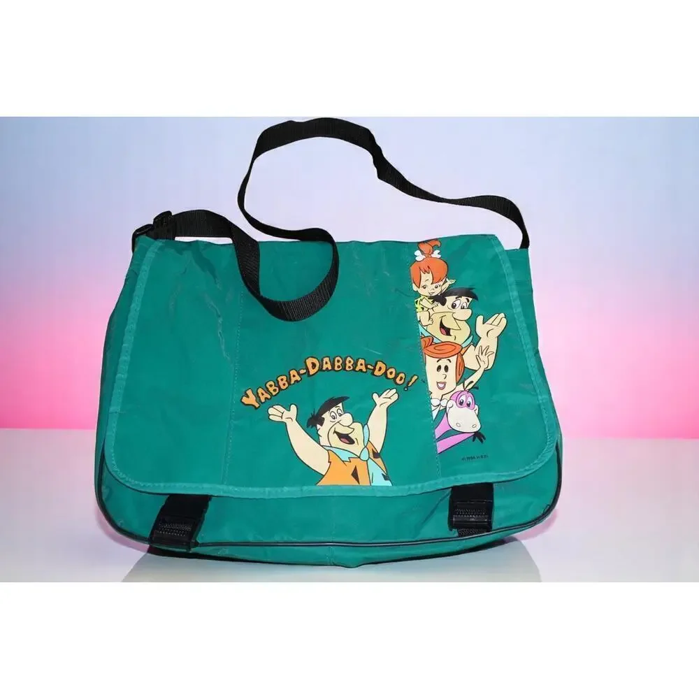 Vintage 1994 The Flintstones Yabba-Dabba-Doo! Messenger Bag | Cartoon Shoulder